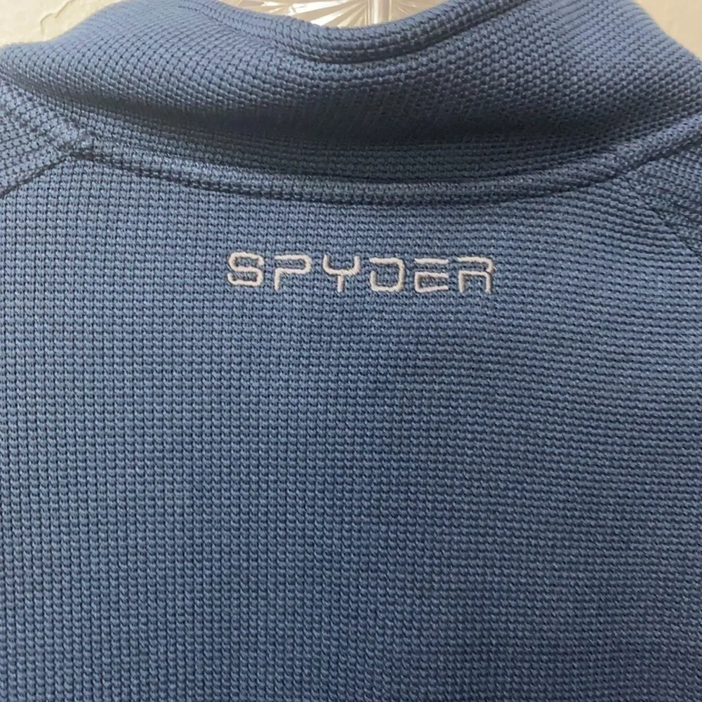 Spyder 1/4 zip Blue and gray jacket size medium.
